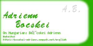 adrienn bocskei business card